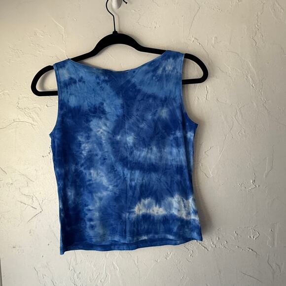 Rue21 Y2K Tie Dye Tank Top M Blue Sunburst Whimsigoth Charmed Vibes USA - Picture 3 of 6